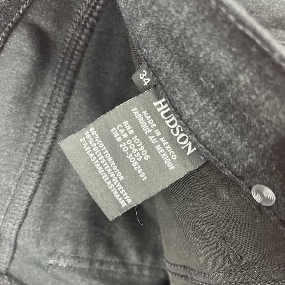 Hudson Jeans Mens 34x34”‎ Dark Gray Blake Slim Straight Denim Zip Fly - Picture 3 of 12